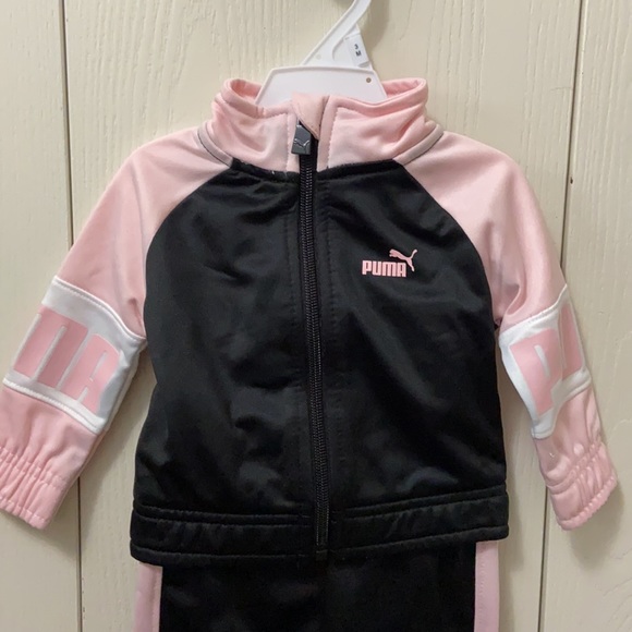 Puma Black, Light Pink & White Warm Up Suit - Picture 2 of 6